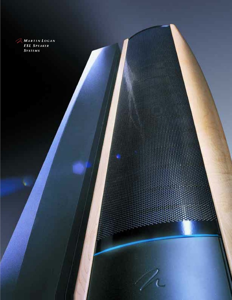 MartinLogan ESL Speaker User manual