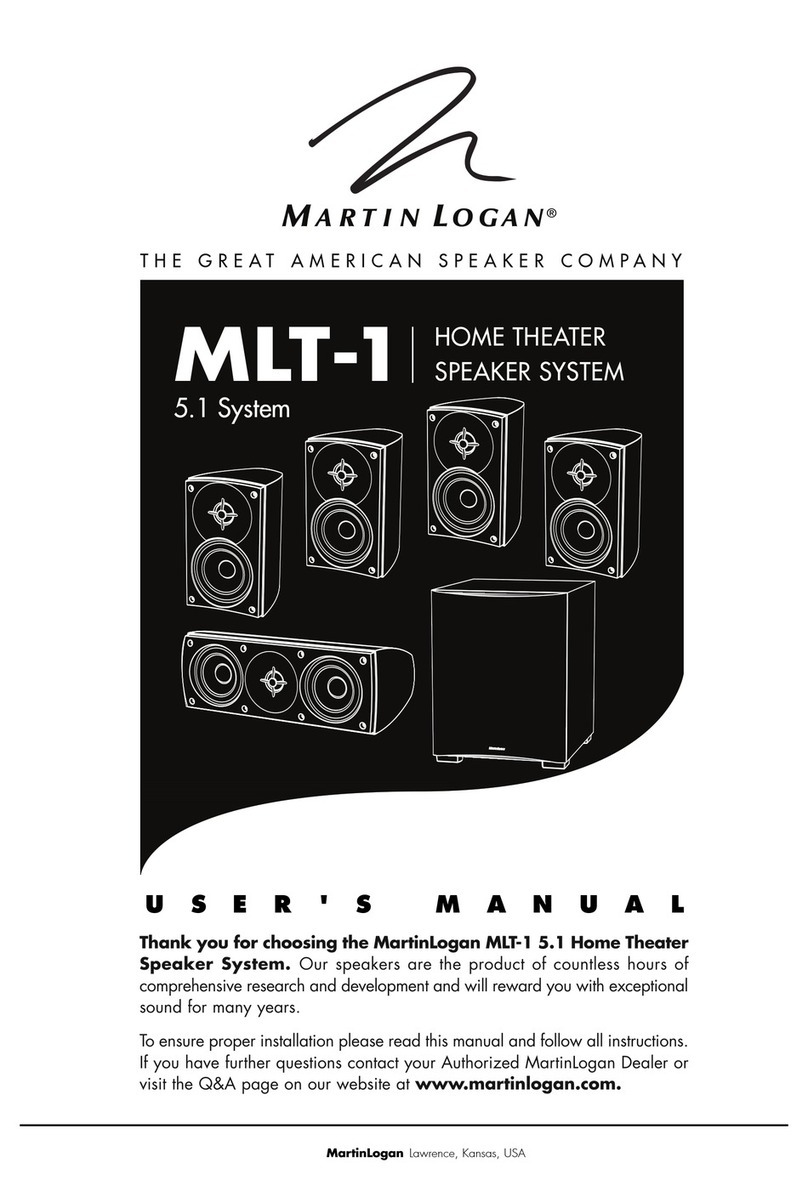 MartinLogan MLT-1 user manual