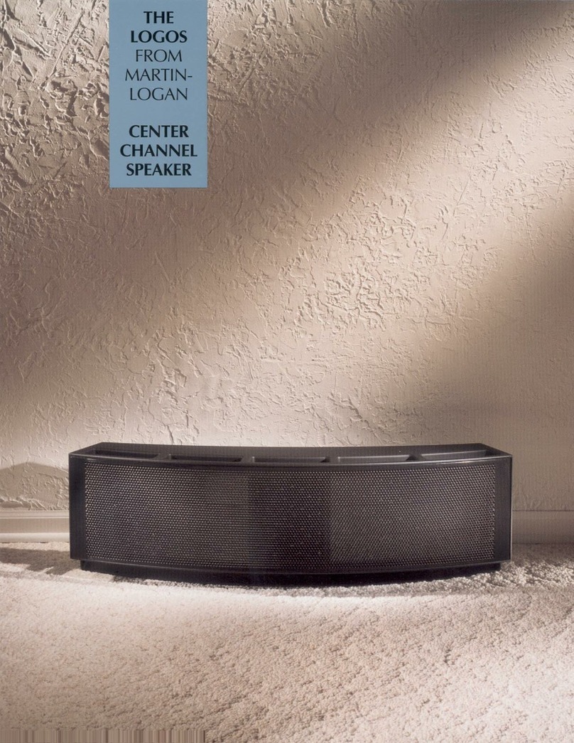 MartinLogan Center Channel Speaker Logos Specifications