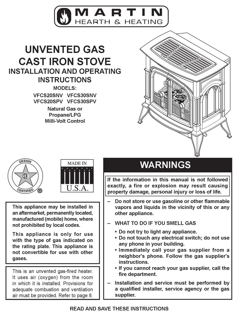 Martin VFCS20SNV Installation and operating instructions