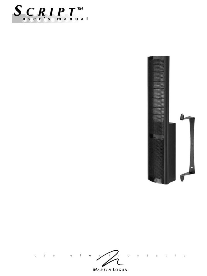 MartinLogan Home Theater System user manual