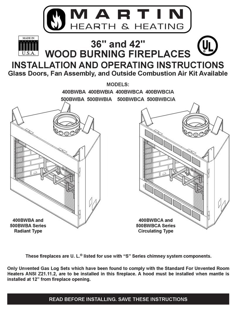 Martin 400BWBA Installation and operating instructions