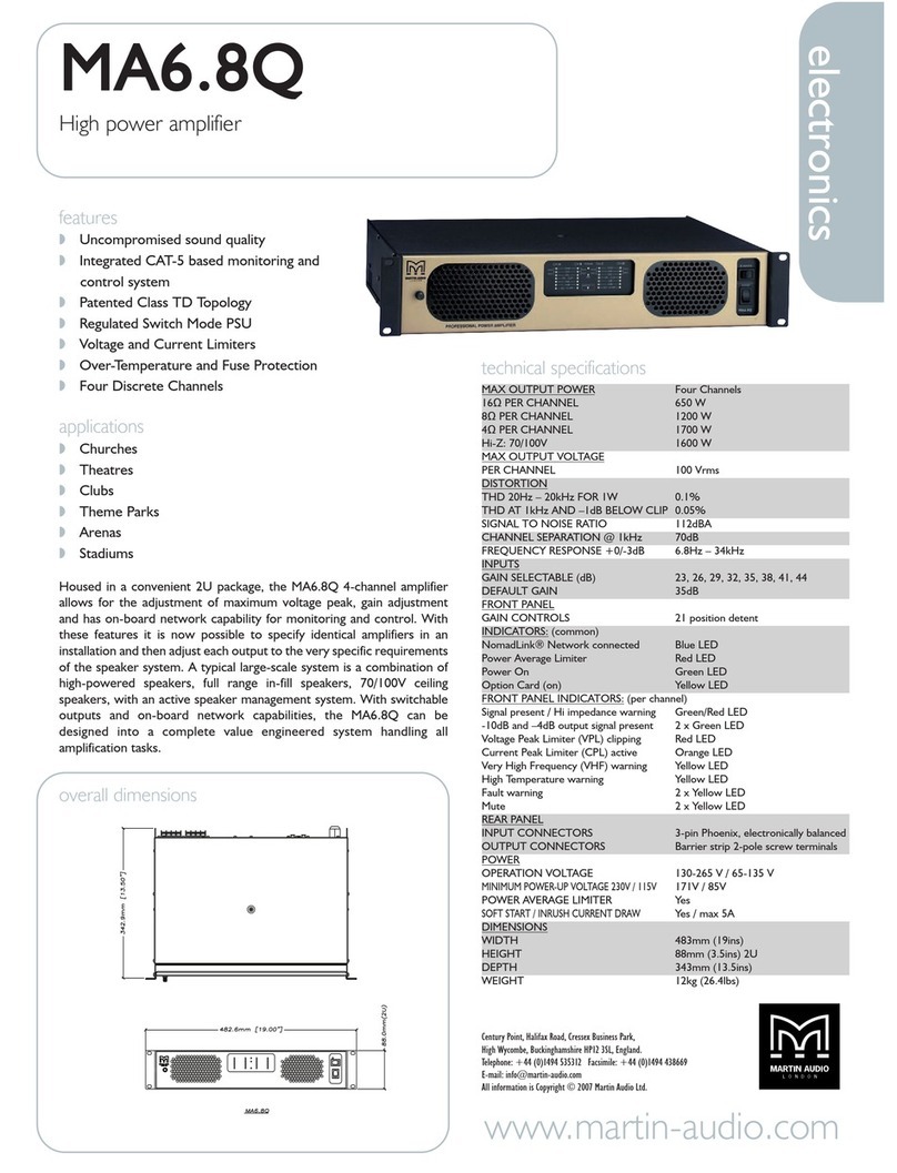 Martin Audio MA6.8Q User manual