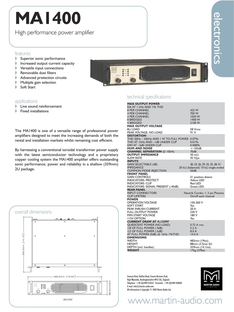 Martin Audio MA1400 User manual