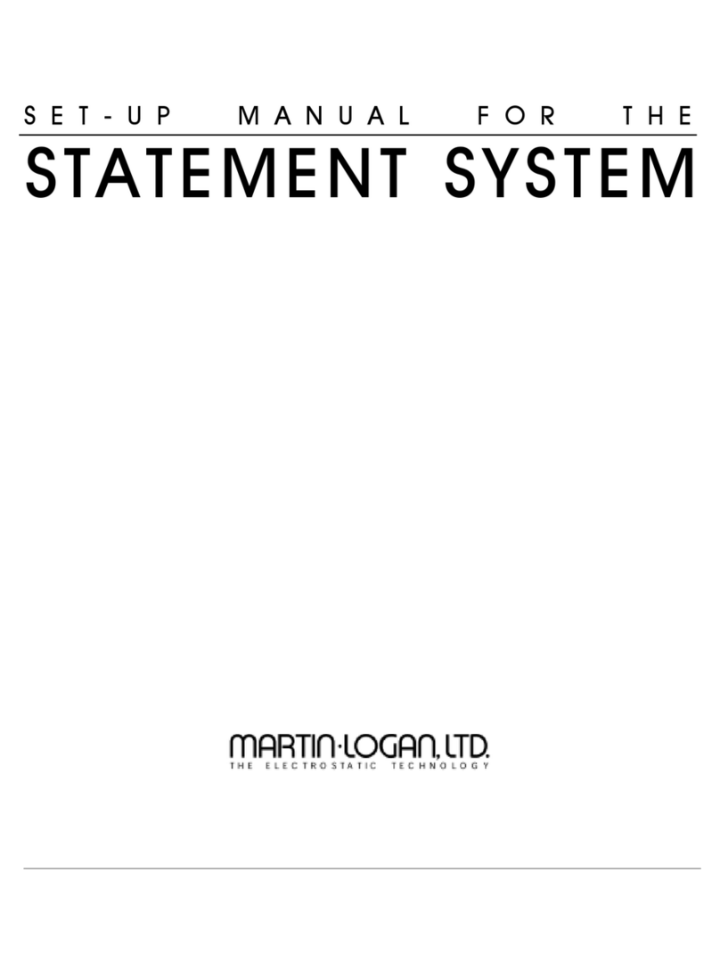 MartinLogan Speaker System User manual