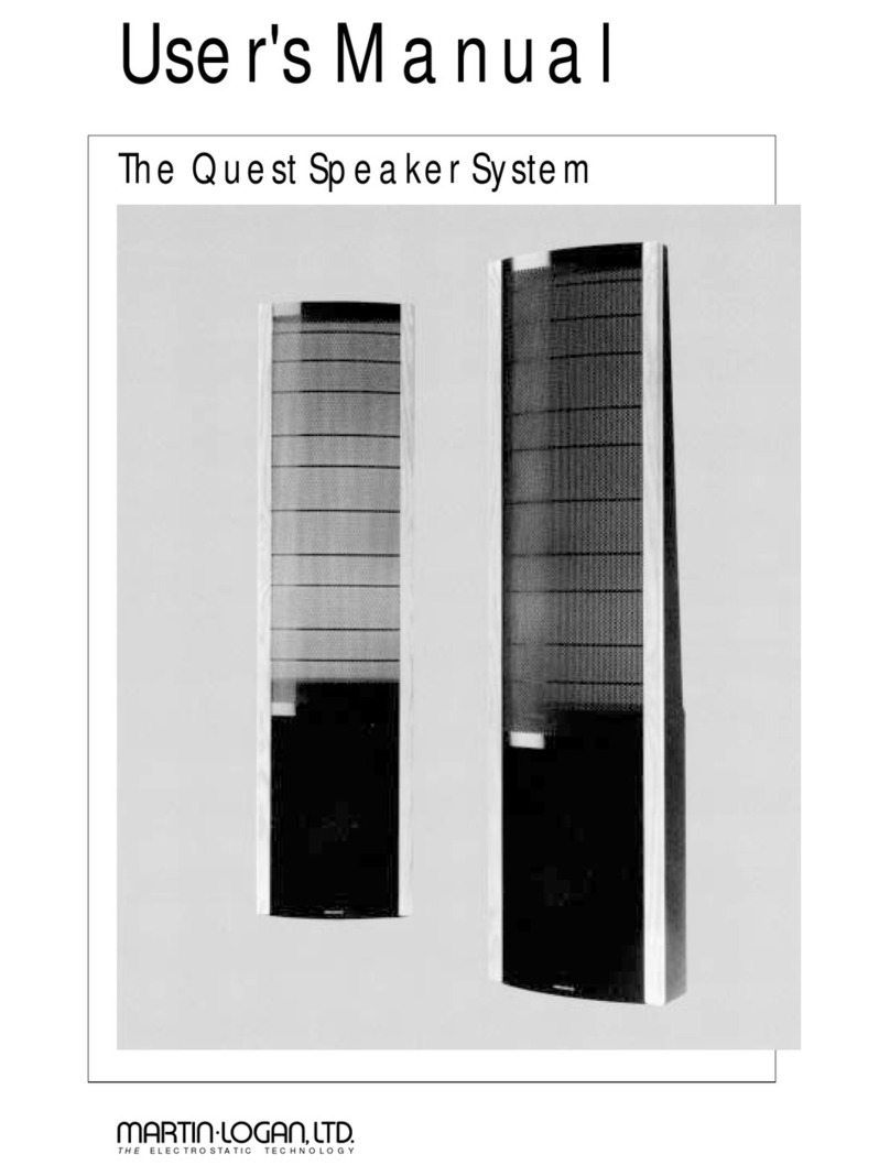 MartinLogan The Quest Speaker System User manual