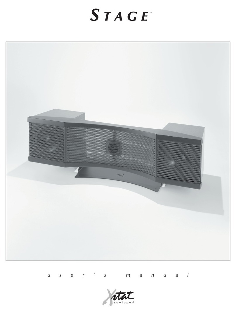 MartinLogan STAGECenter Channel Speaker user manual MartinLogan STAGECenter Channel Speaker user manual