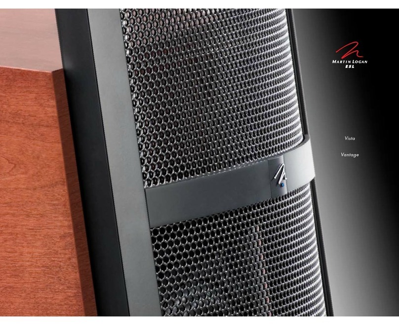 MartinLogan Woofer Vista Vantage User manual