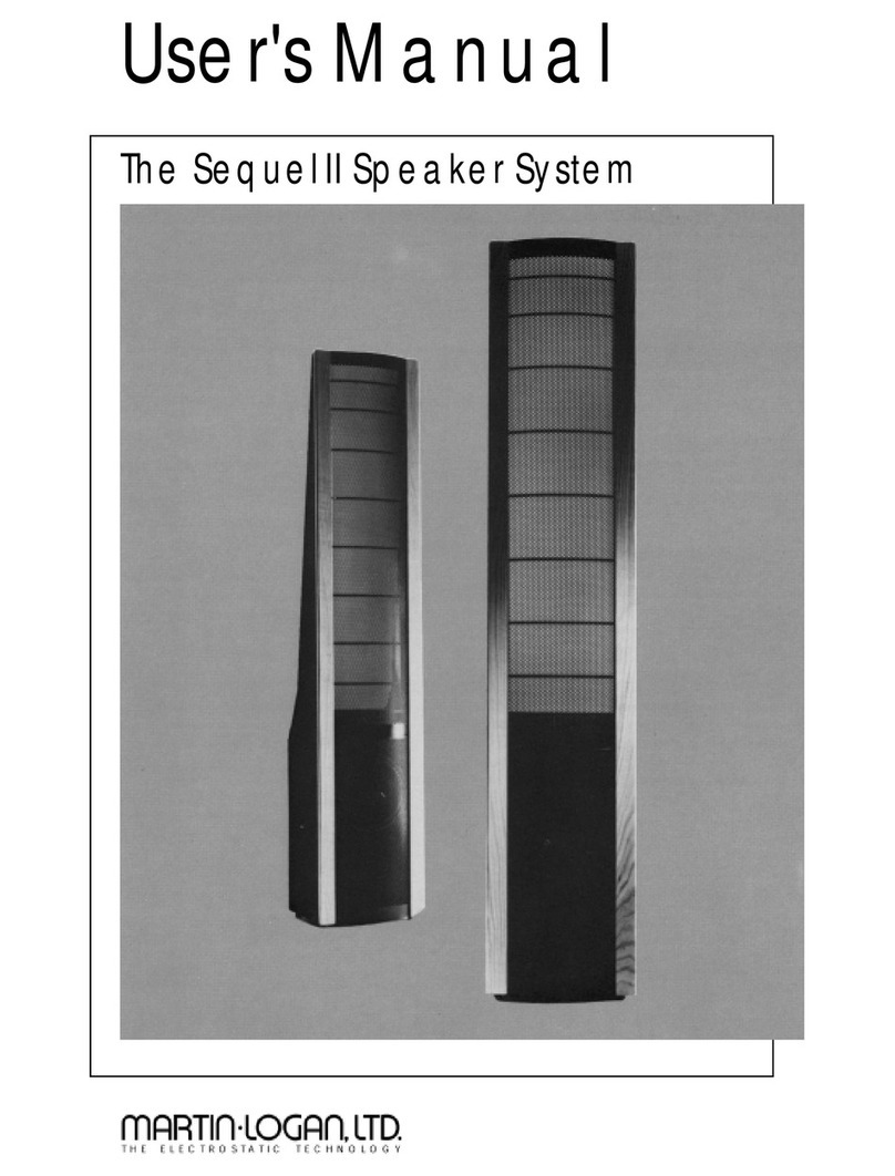MartinLogan Sequel II User manual