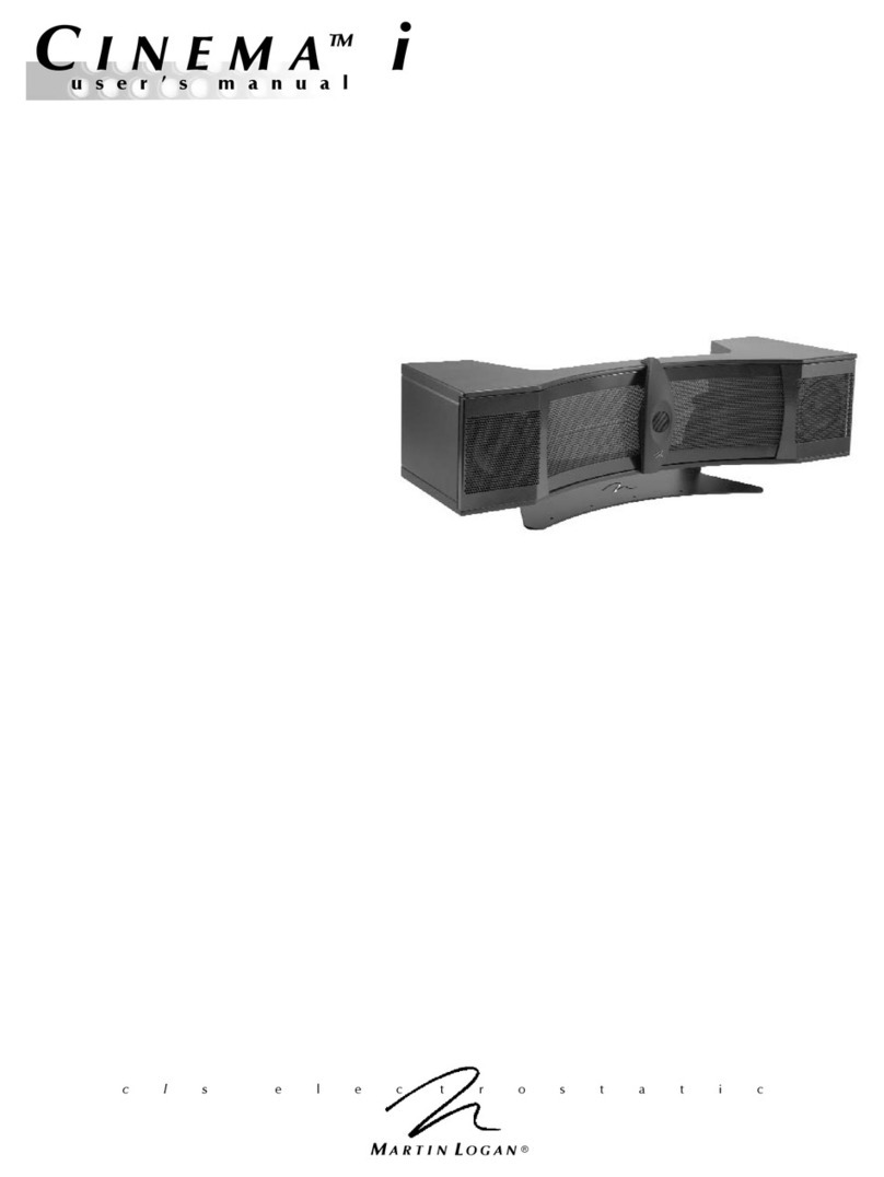 MartinLogan i User manual