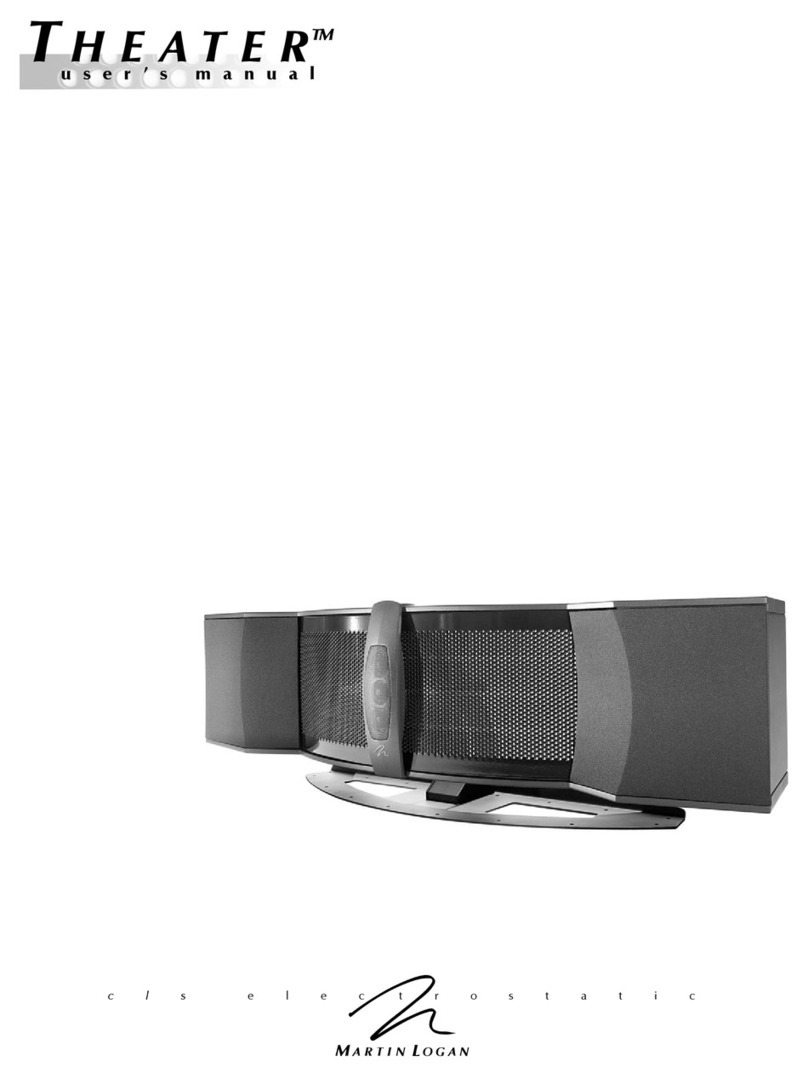 MartinLogan Center Channel speaker User manual