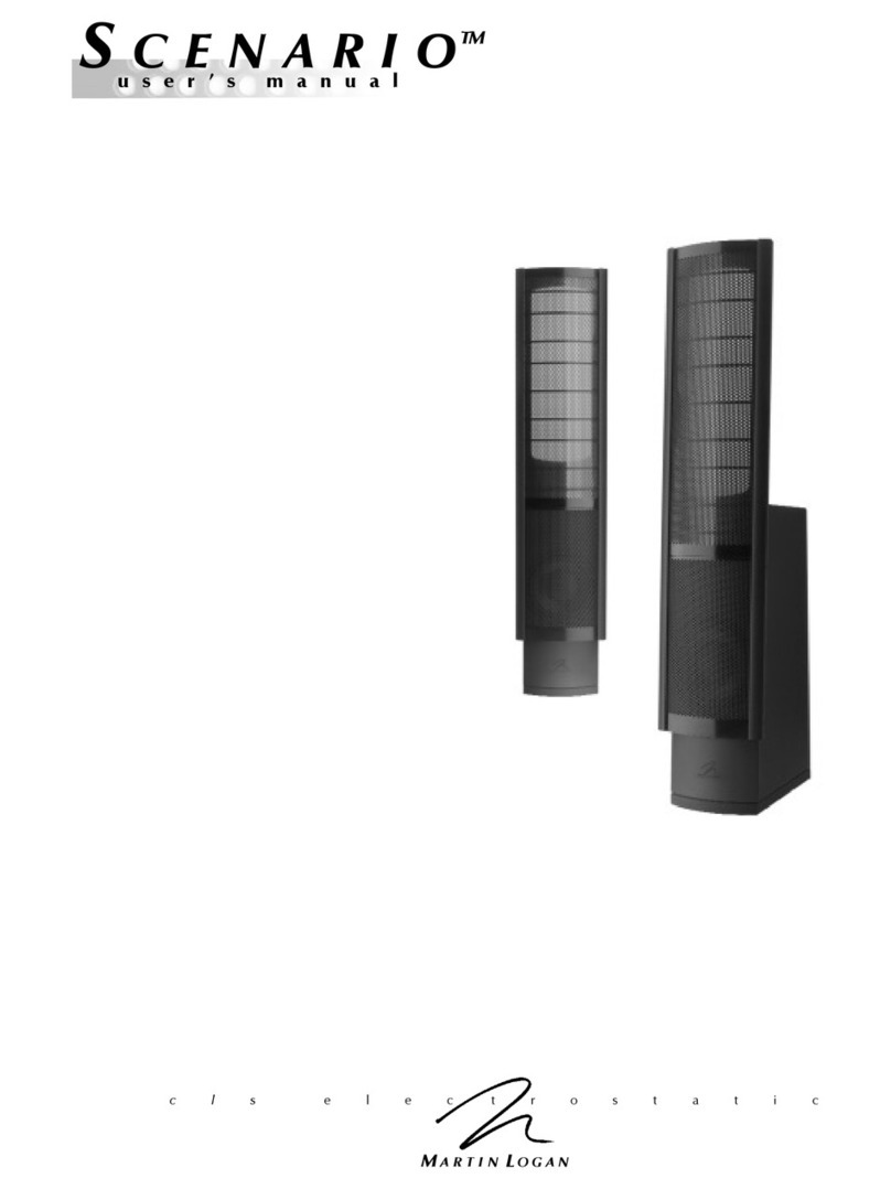 MartinLogan Loudspeaker Systems user manual
