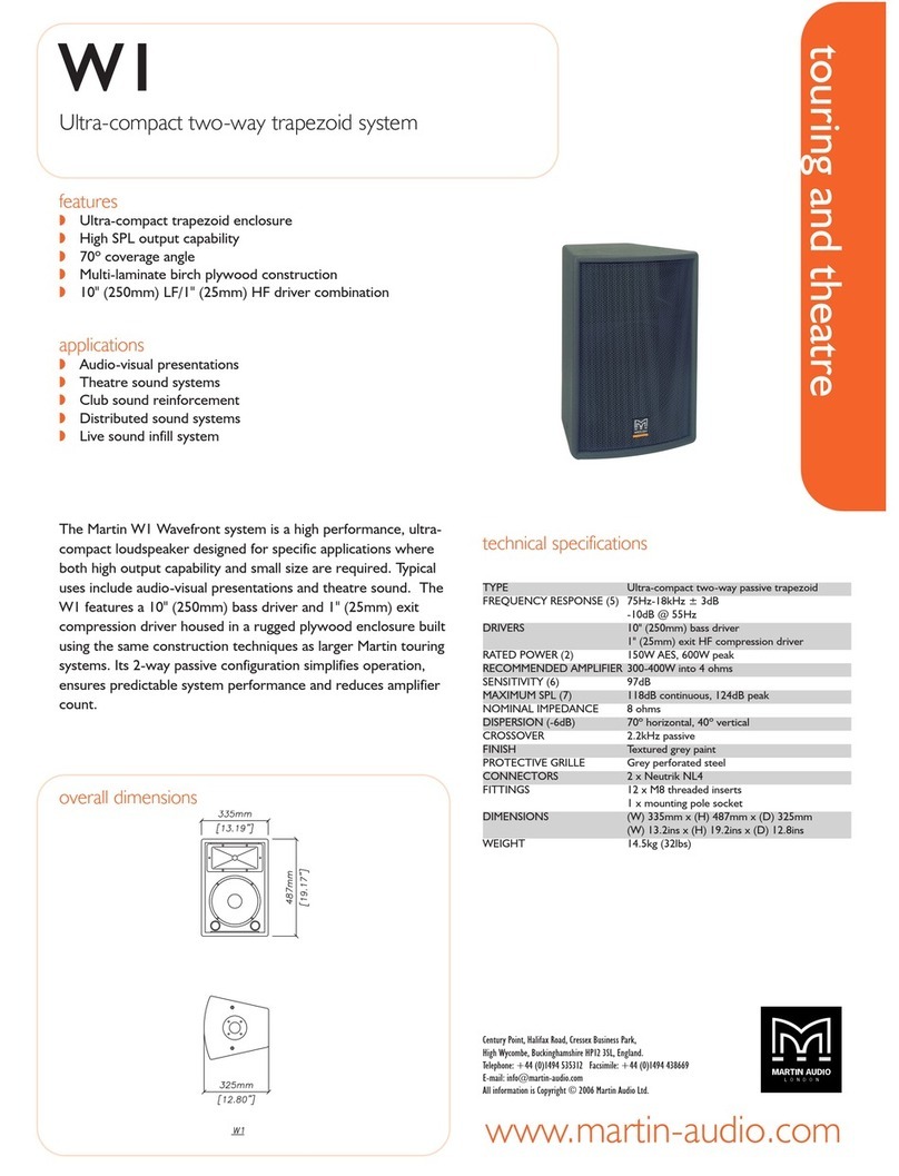 Martin Audio W1 User manual