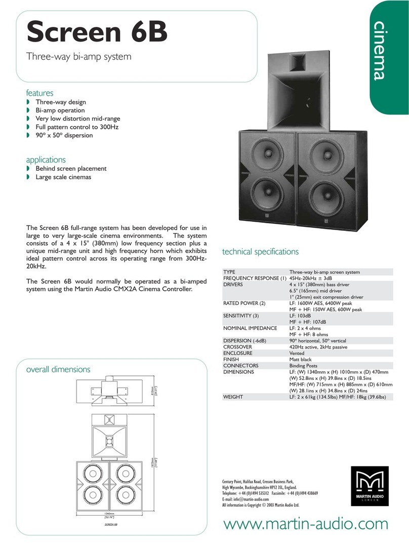 Martin Audio Screen 6B User manual