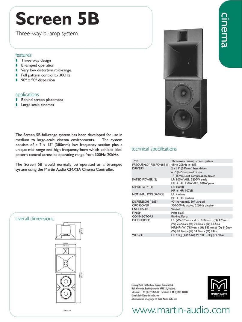Martin Audio Screen 5B Specifications