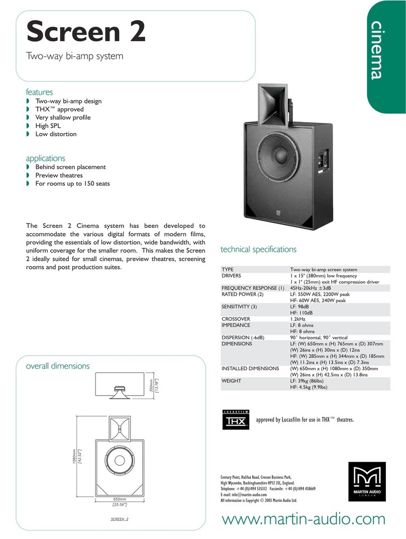 Martin Audio Screen 2 User manual