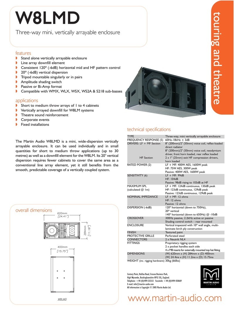 Martin Audio W8LMD User manual