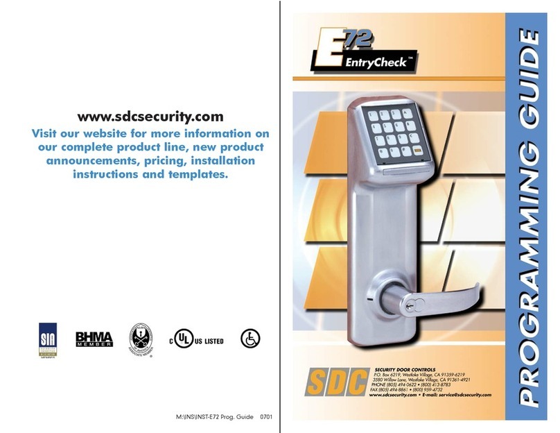 SDC E72 EntryCheck Program guide