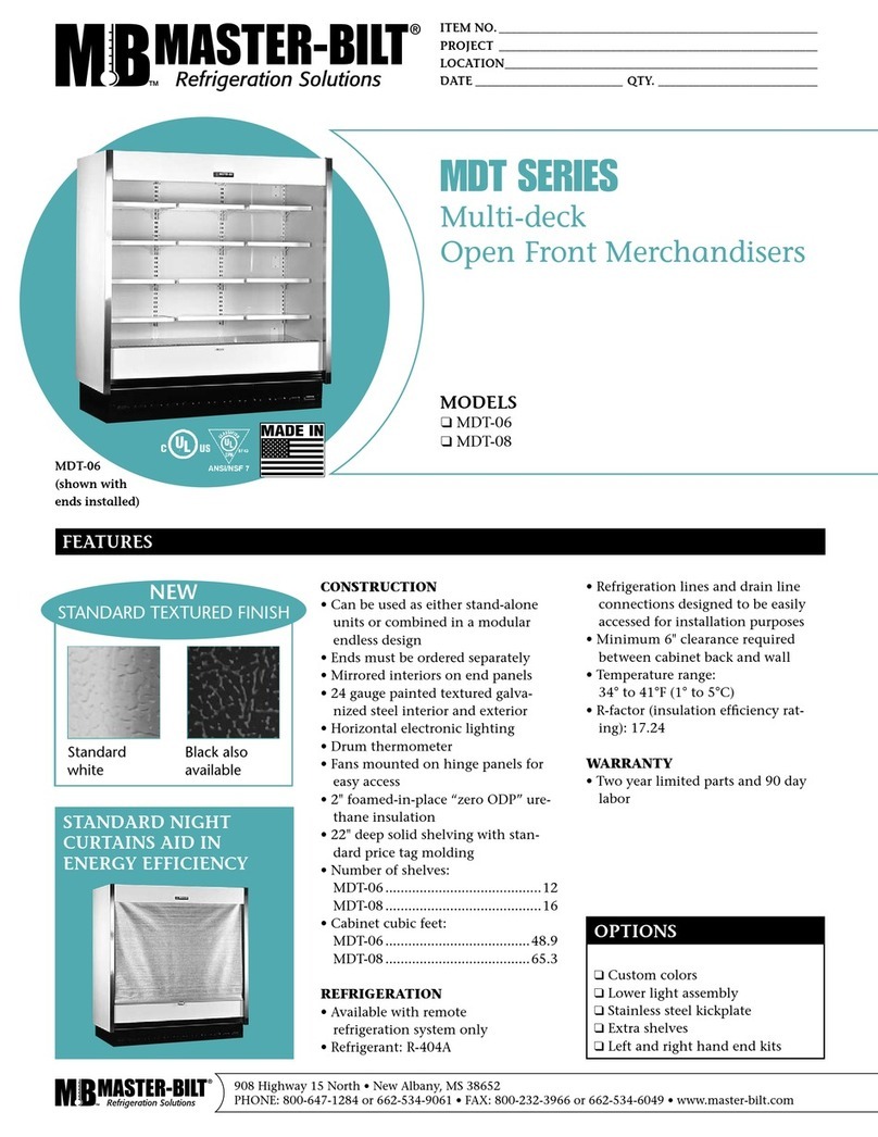 Master Bilt Multi-deck Open Front Merchandiser MTD-06 Specifications