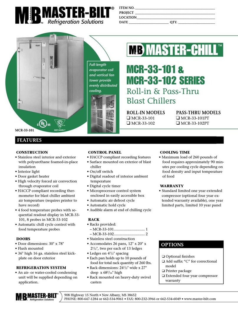 Master Bilt MCR-33-101 User manual