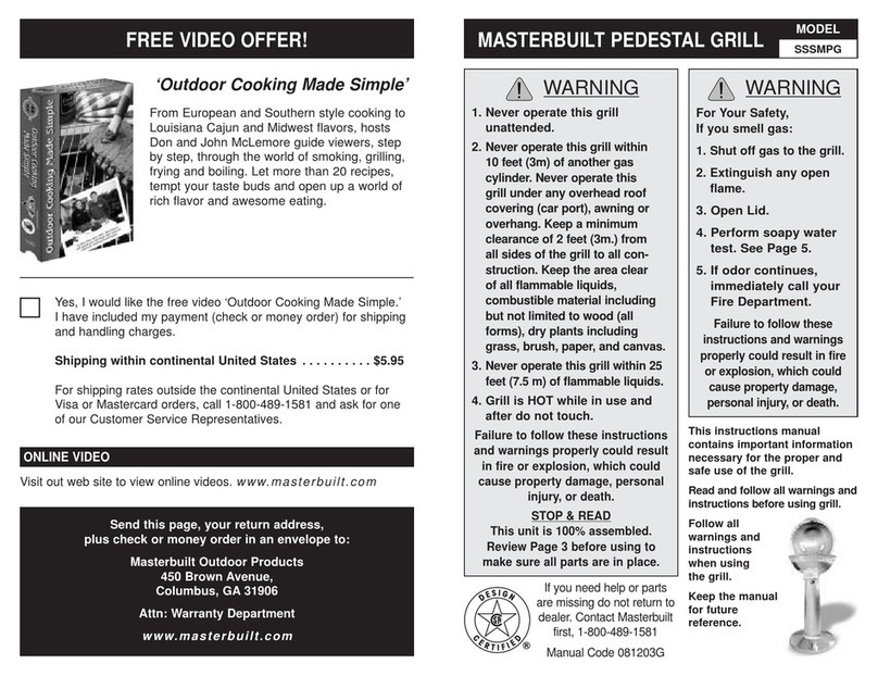Masterbuilt SSSMPG User manual