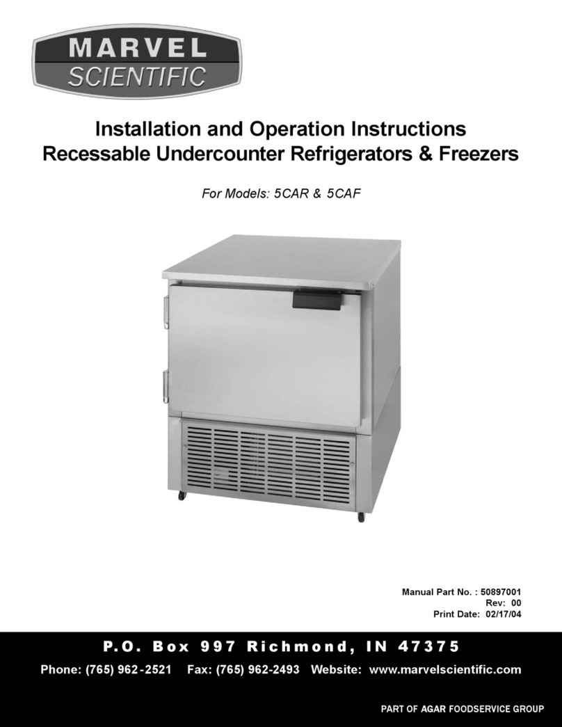 Marvel 5CAF fmar Installation and operation instructions