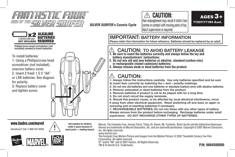 Marvel Fantastic Four Silver Surfer Cosmic Cycle... instructions