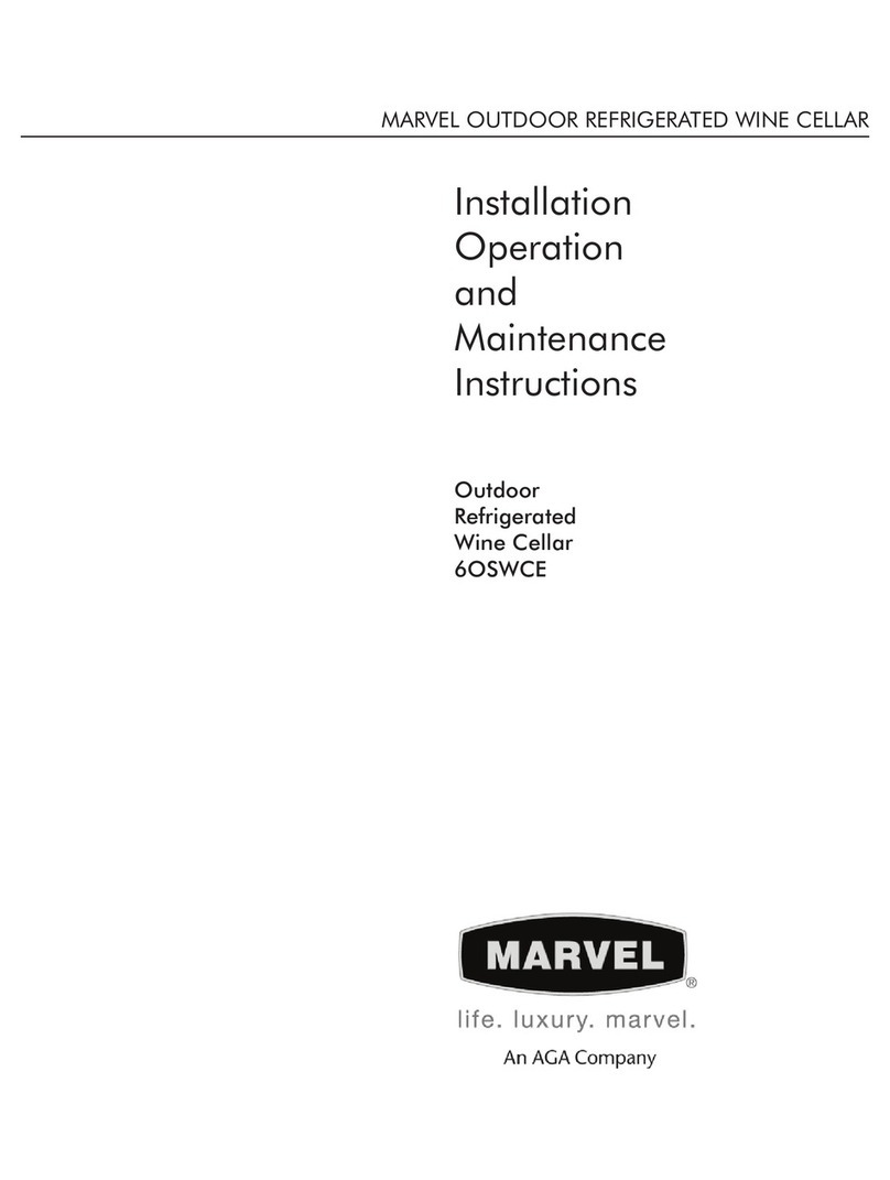 Marvel Outdoor Refrigerated Wine Cellar 6OSWCE Operation and maintenance instructions Marvel Outdoor Refrigerated Wine Cellar 6OSWCE Operation and maintenance instructions