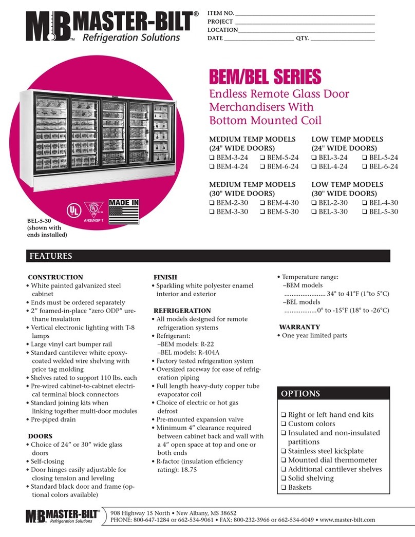 Master Bilt BEL-2-30 Specification sheet