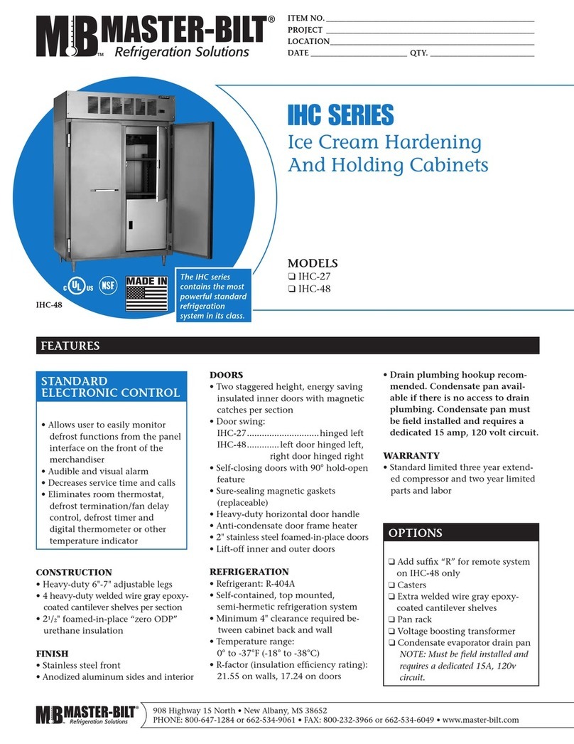 Master Bilt IHC-48 Specification sheet
