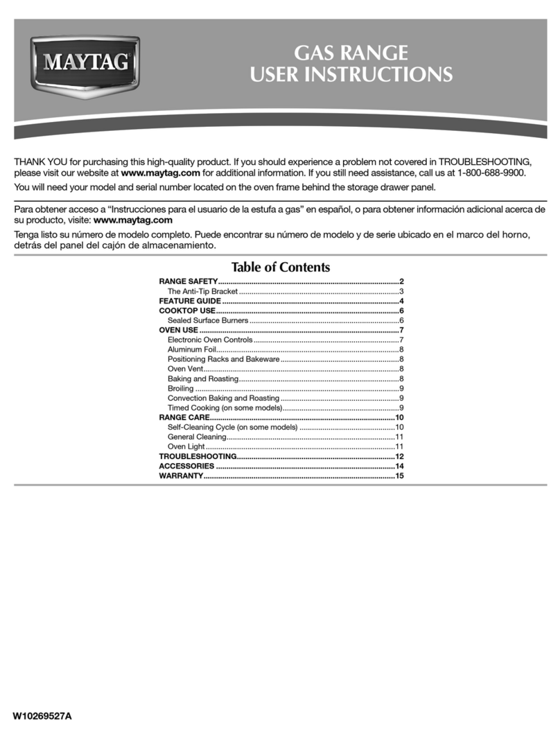 Maytag W10269527A User manual