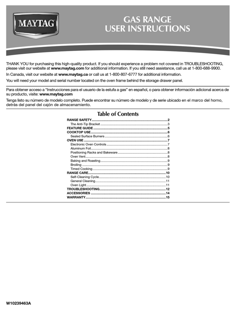 Maytag W10239463A User manual