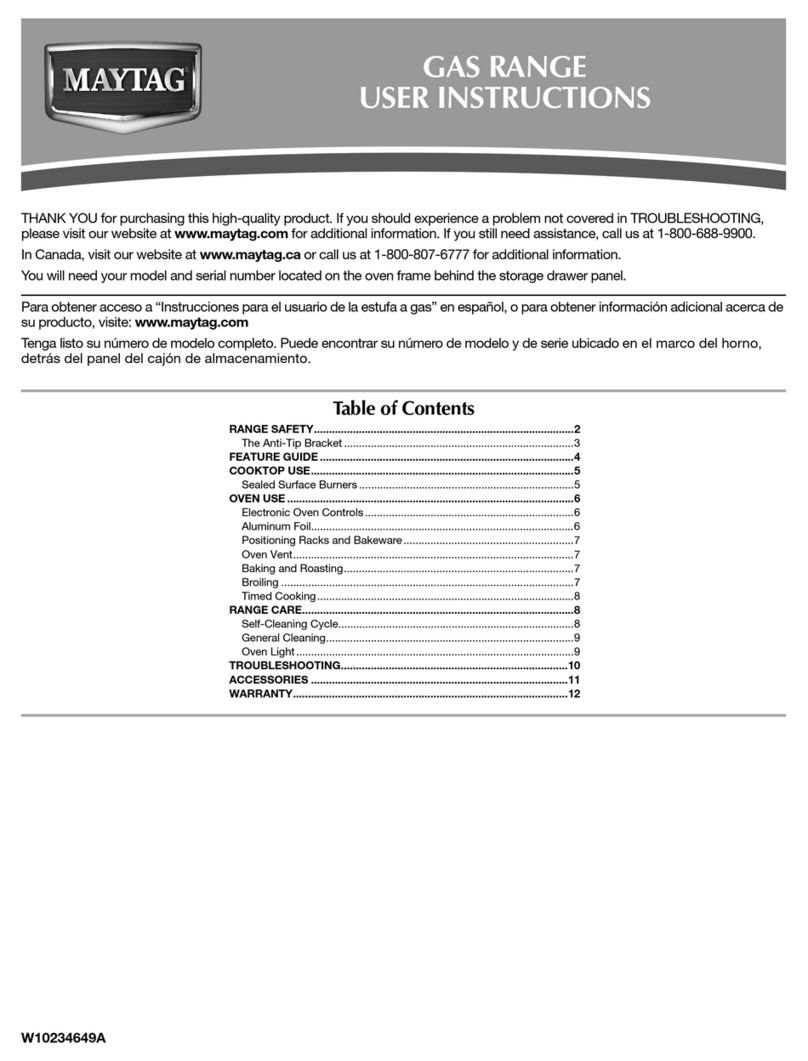 Maytag W10234649A User manual