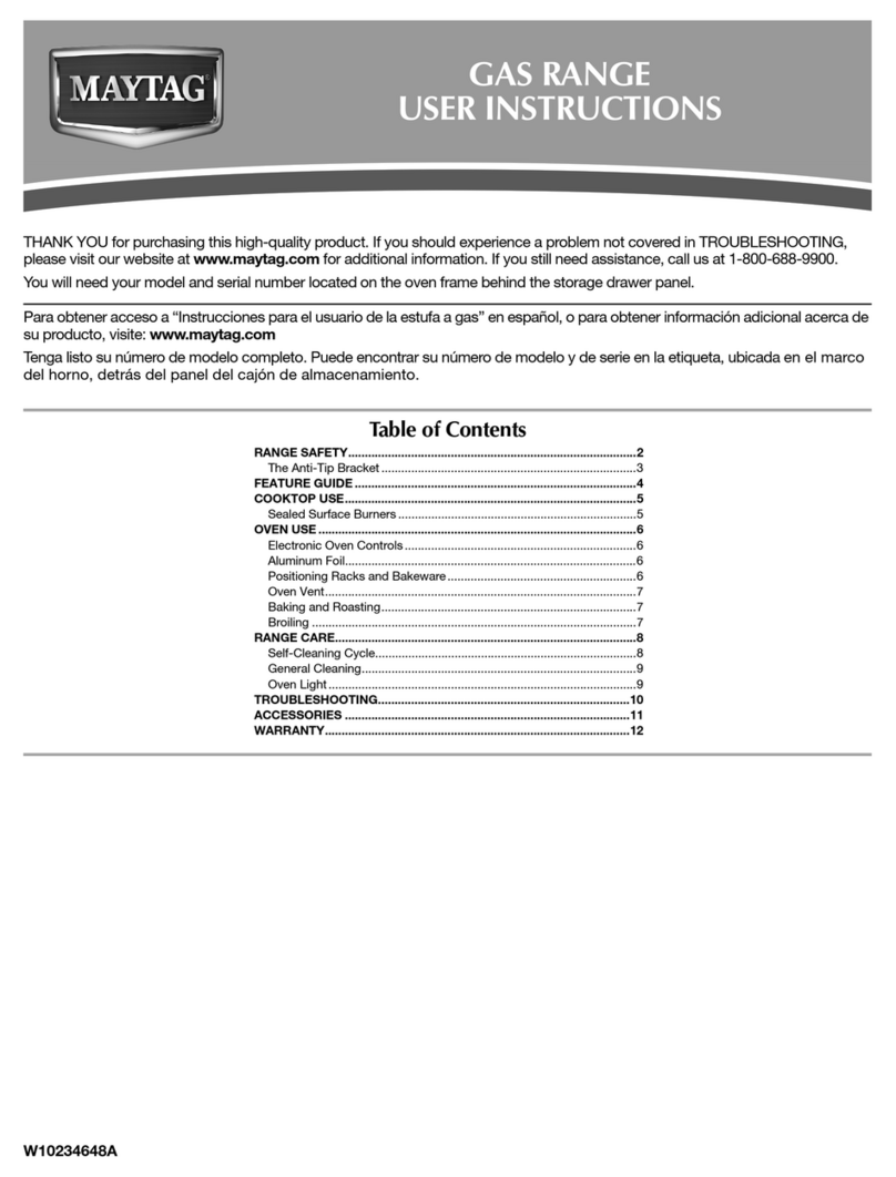 Maytag W10234648A User manual