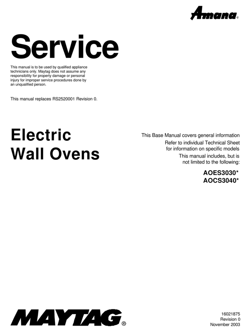 Amana EvenAir AOCS3040 Service manual