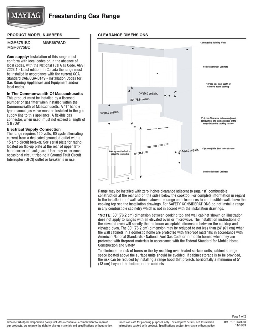 Maytag Gemini MGR6751BD User instructions