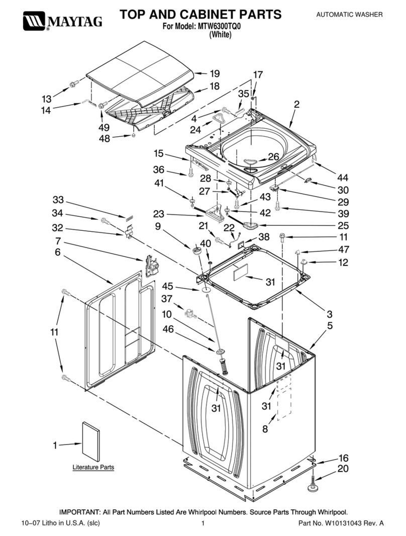 Maytag MTW6300TQ0 User manual