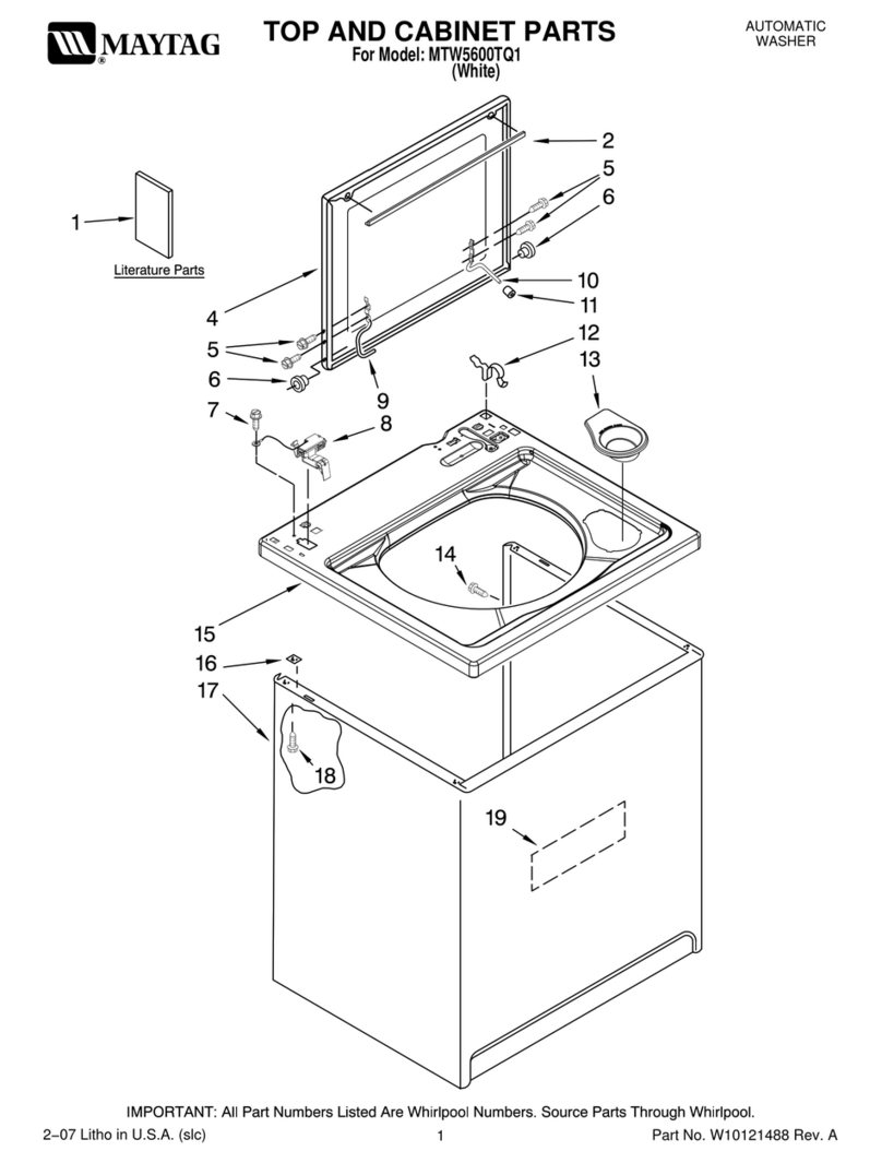 Maytag MTW5600TQ1 User manual