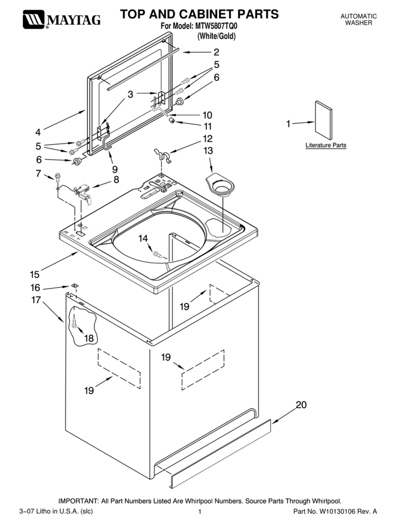 Maytag MTW5807TQ0 User manual