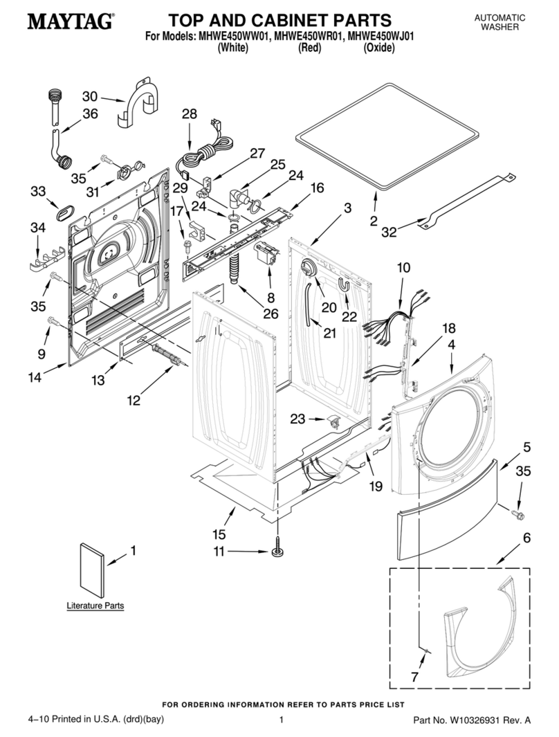 Maytag MHWE450WJ01 User manual