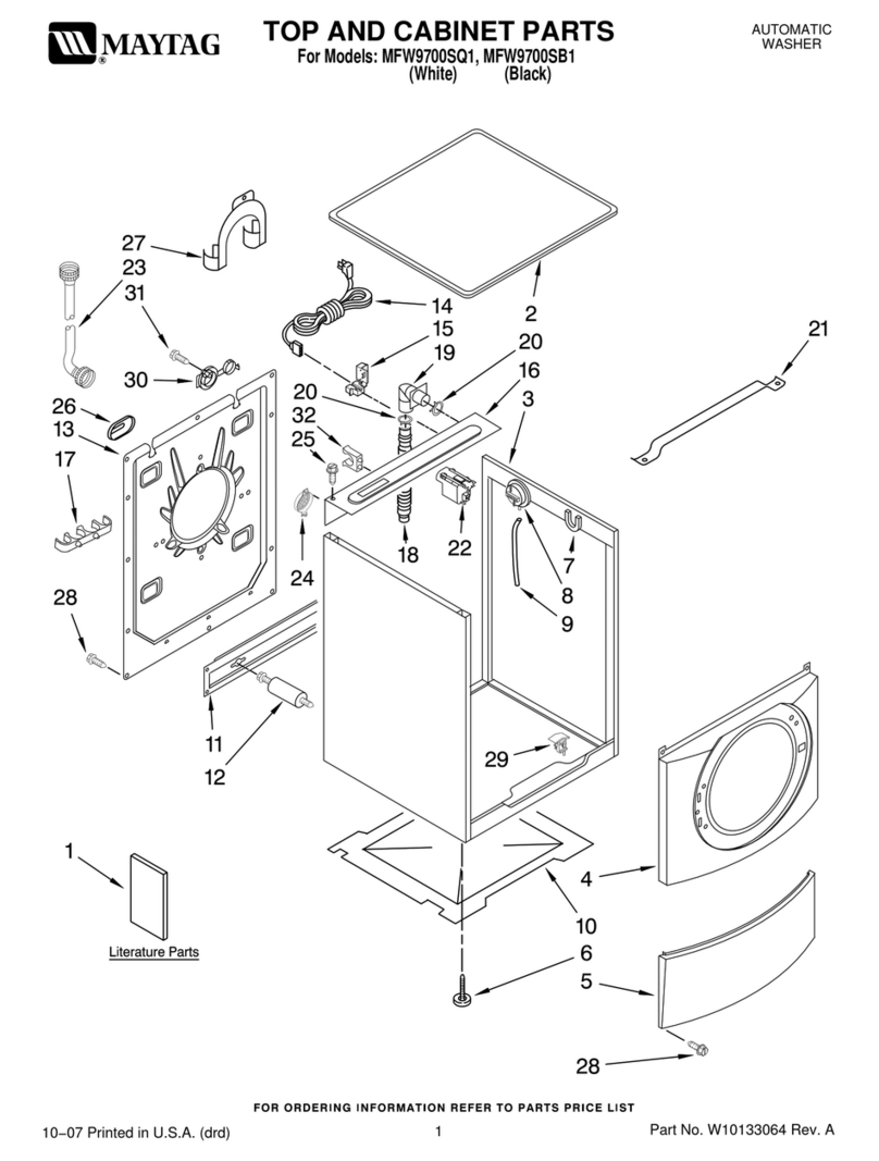 Maytag MFW9700SB1 User manual