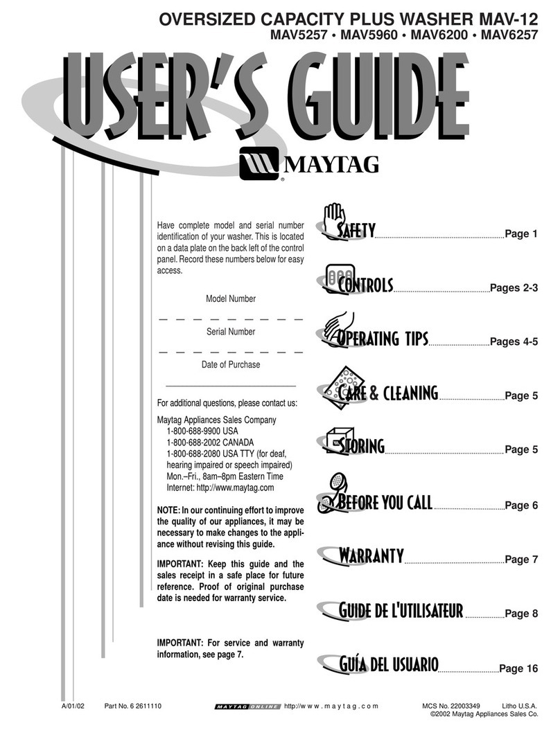 Maytag MAV5257 user guide