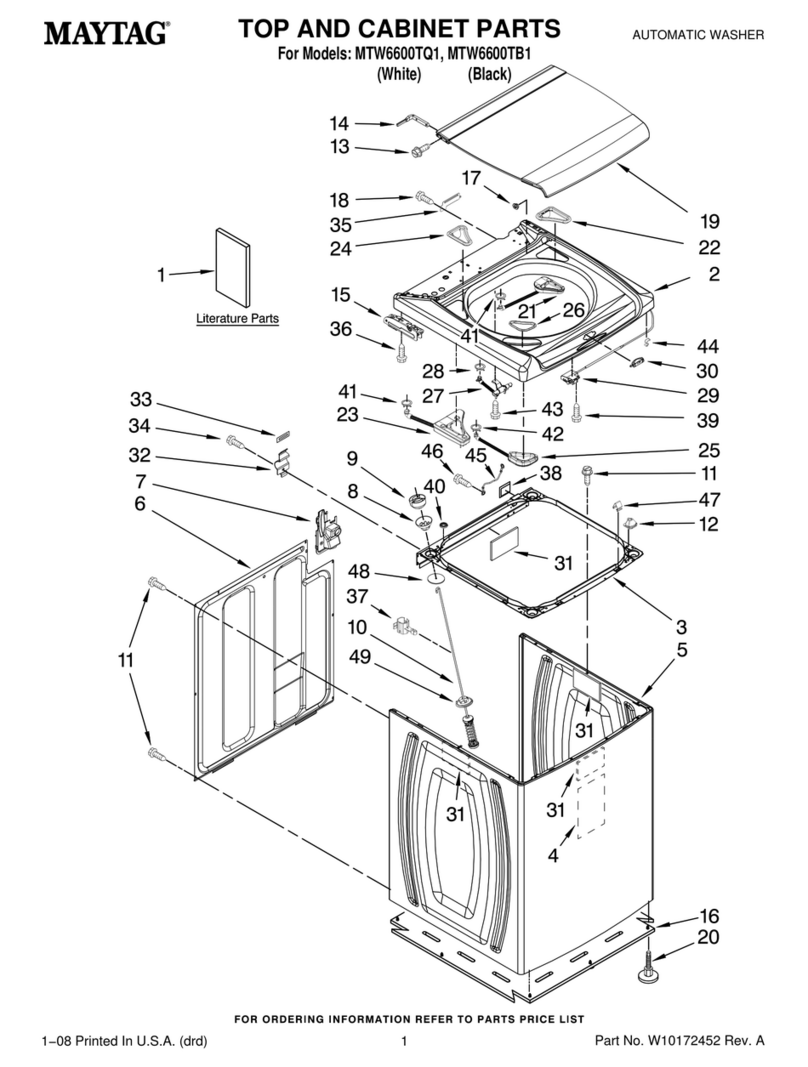Maytag MTW6600TB1 User manual