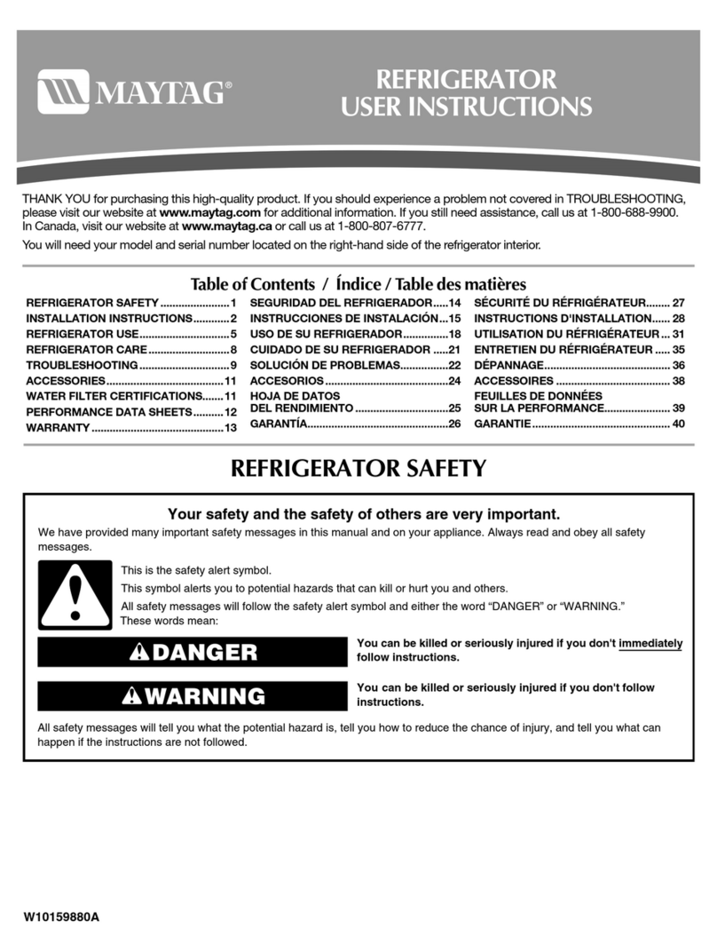 Maytag T2RFWG2 User manual