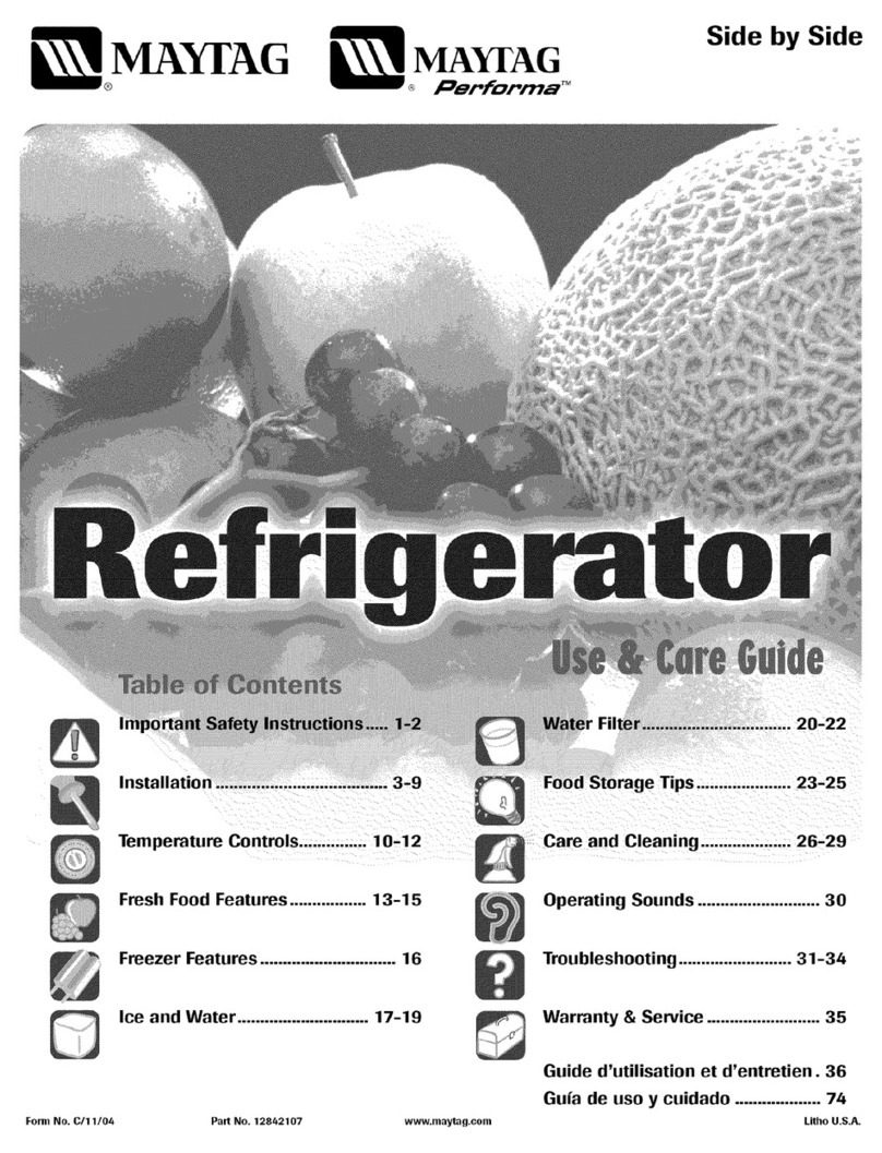 Maytag Refrigerator User manual