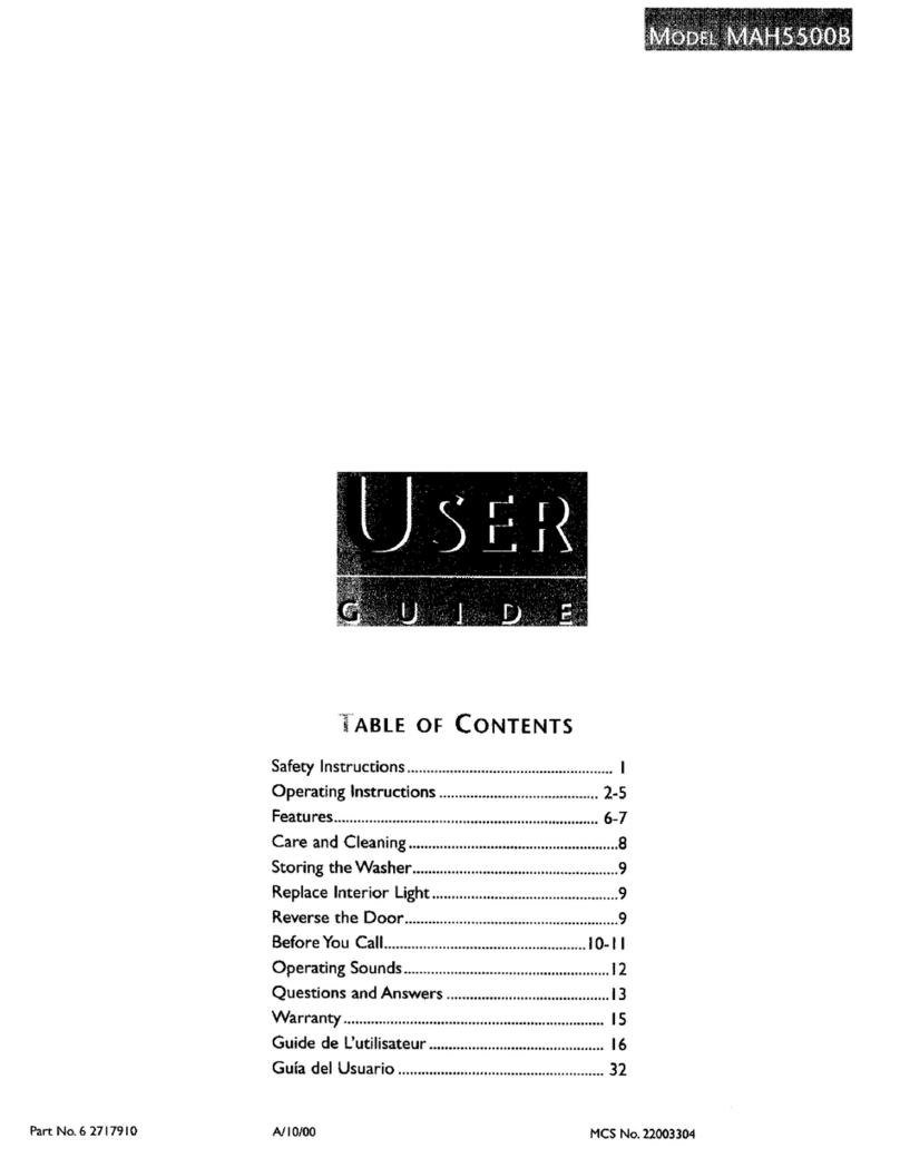 Maytag MAH5500B user guide