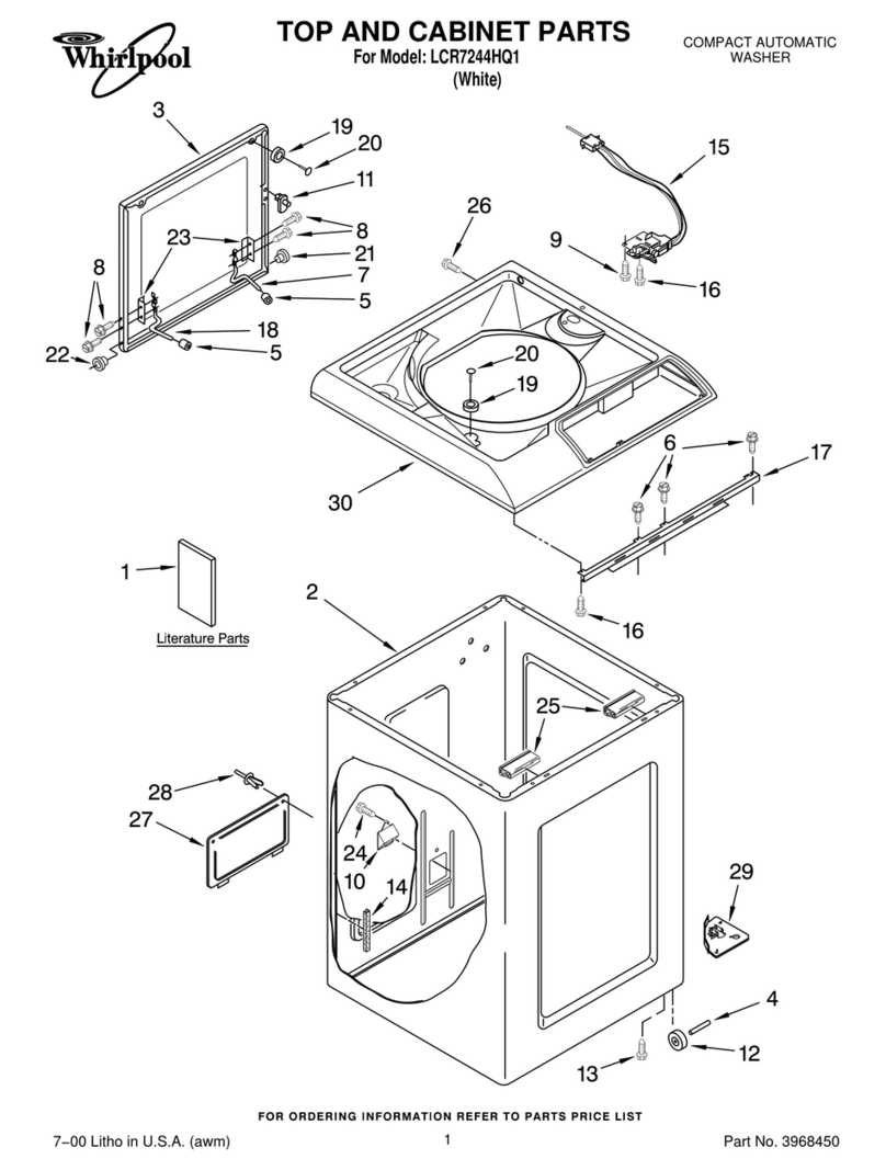 Whirlpool LCR7244HQ1 parts manual