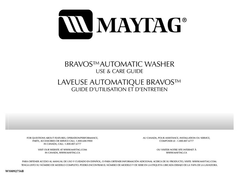 Maytag MTW6700TQ - 28" Washer Use and care guide