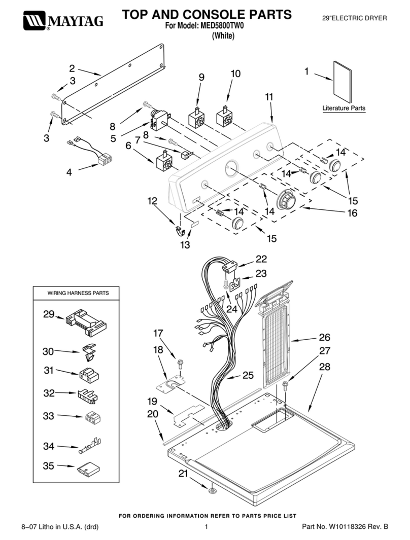 Maytag MED5800TW0 User manual