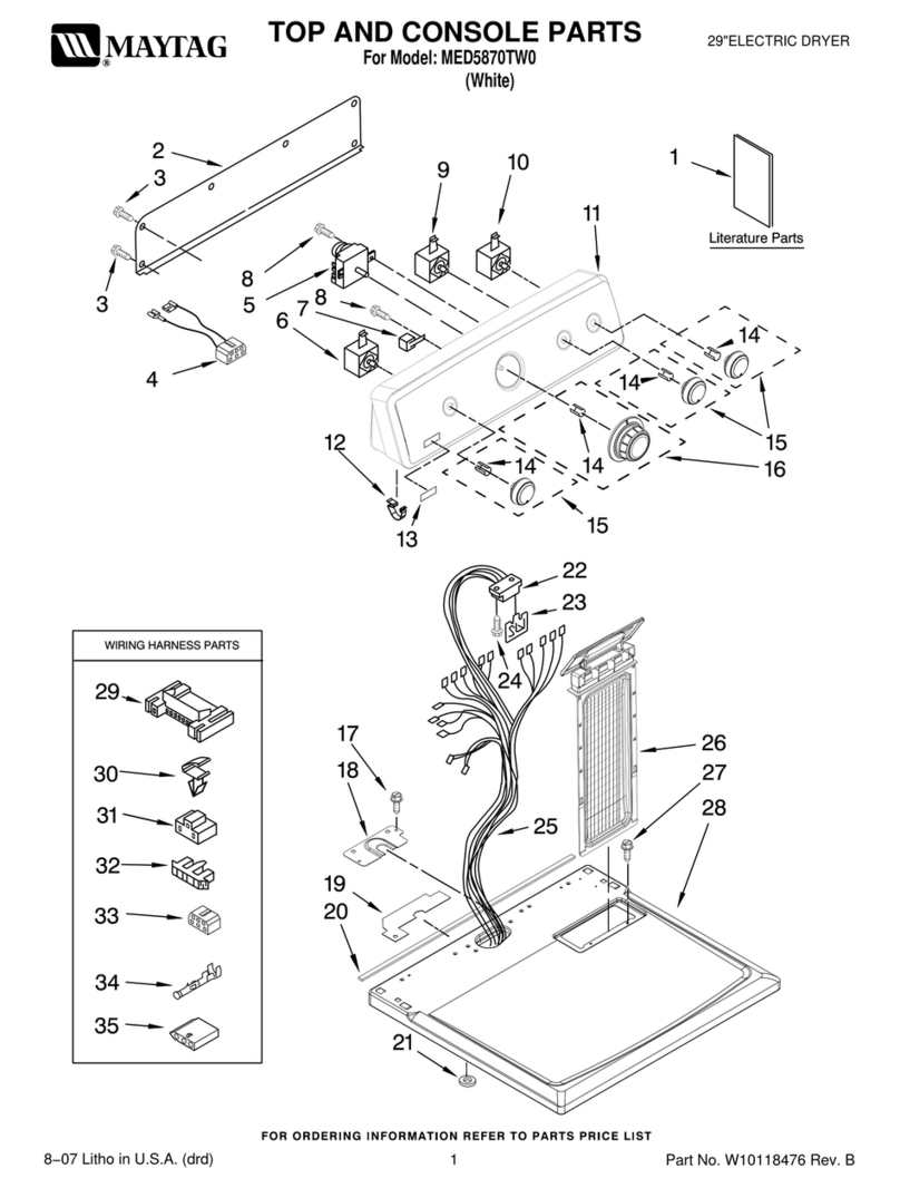 Maytag MED5870TW0 User manual